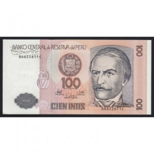 Peru, 100 intis 1987 UNC