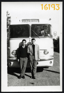 Ikarus autóbusz, jármű, közlekedés, különjárat, sofőr 1960-as évek, Eredeti fotó, papírkép.