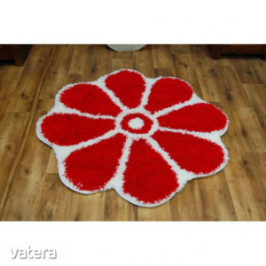 Shaggy szőnyeg gusto Virág C300 piros, kerék 140 cm