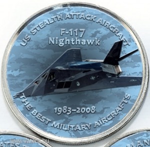 Zimbabwe 1 shilling 2017 UNC USA Repülőgép F-117 Nighthawk 1983-2008