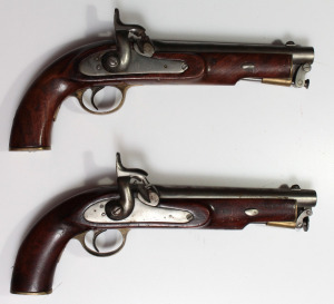 Angol gyarmati csappantyús pisztoly pár 1860 körül