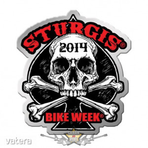 Sturgis Motorcycle Rally - Human Skull Pin. USA import motoros fém jelvény