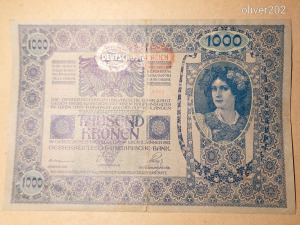1902   OSZTRÁK MAGYAR  BANK  1000  KORONA    !!!   2   CSAK NAGY BORÍTÉKBA
