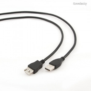 Gembird USB2.0 extension cable 3m Black CCF-USB2-AMAF-10