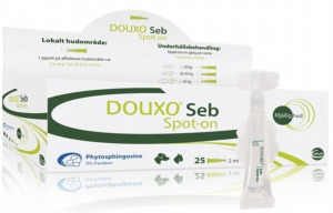 Douxo Seb Spot-On kutyák és macskák számára zsíros és korpás bőr esetén 25*2ml