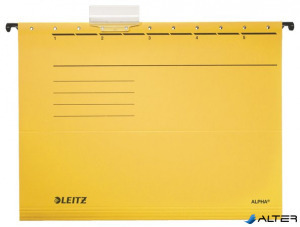 Függőmappa, karton, A4, LEITZ 'Alpha Standard', sárga