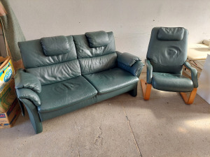 Valódi Bőr kanapé + relax fotel - szett