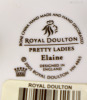 ELAINE ... LÁNY LEGYEZŐVEL ... GYŰJTŐI ROYAL DOULTON PORCELÁN SZOBOR X