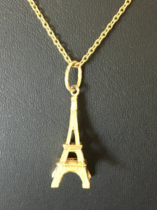 18ct arany nyaklánc Eiffel torony medállal