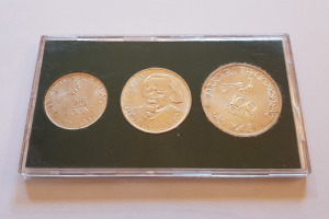 1967 Kodály Zoltán, ezüst 25-50-100 Forint eredeti MNB tokban