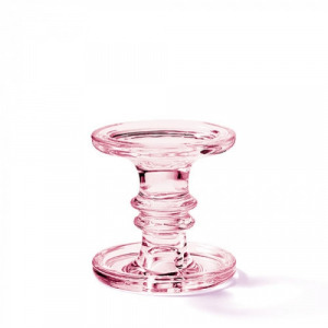 Üveg gyertyatartó 11x11cm, rose