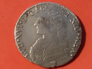 Eredeti pénz XVI. Lajos tallér 1784 I (2)