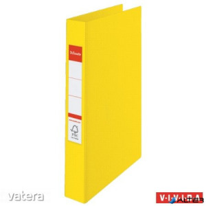 Gyűrűs könyv, 2 gyűrű, 42 mm, A4, PP, ESSELTE Standard, Vivida sárga