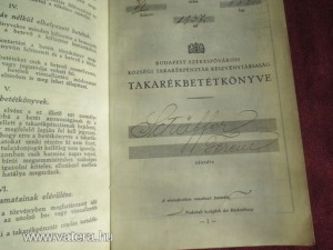 Betétkönyv: Bp.Margit krt. fiók, Fővárosi Községi Takarék, Schaffer Ferenc,1937
