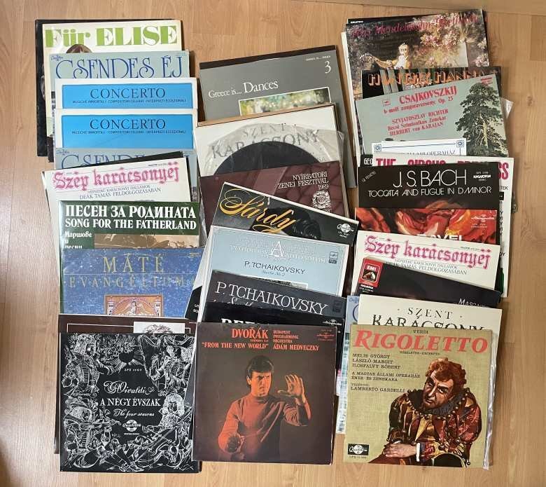 KOMOLYZENE - klasszikus zene - opera LEMEZCSOMAG   - gramofon lemezek is  --  171 db + 11 db Box Set
