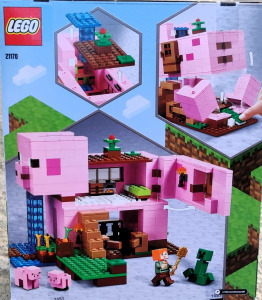 Új 21170 LEGO Minecraft malac ház építőjáték építőkocka