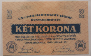 Hadifogolytábor Dunaszerdahely 2 korona 1916