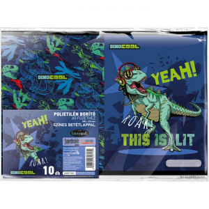 Dino Cool Dino Roar dinós füzetborító - A5 - 10 darabos