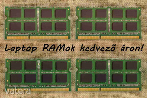 4GB /modul DDR3L DDR3 1600MHz 1333MHz LAPTOP RAM memória párban is!