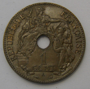 1 CENTIM FRANCIA INDOKINA 1901  EF