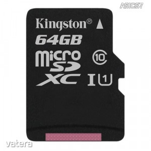 ÚJ!!! Kingston 64GB-os microSDXC Class10 memóriakártya!!!