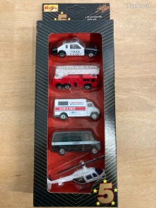 - Maisto - 5 Pack - Emergency Response szett - 1995 - új dobozos - 5db 1:64 autó modell - ritka 1ft