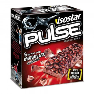 Energiaszelet Isostar Pulse Csokoládé Guarana (6 uds)