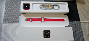 Apple Watch Series 7 41mm eSim Okosóra szinte Új Garival 100% aksi
