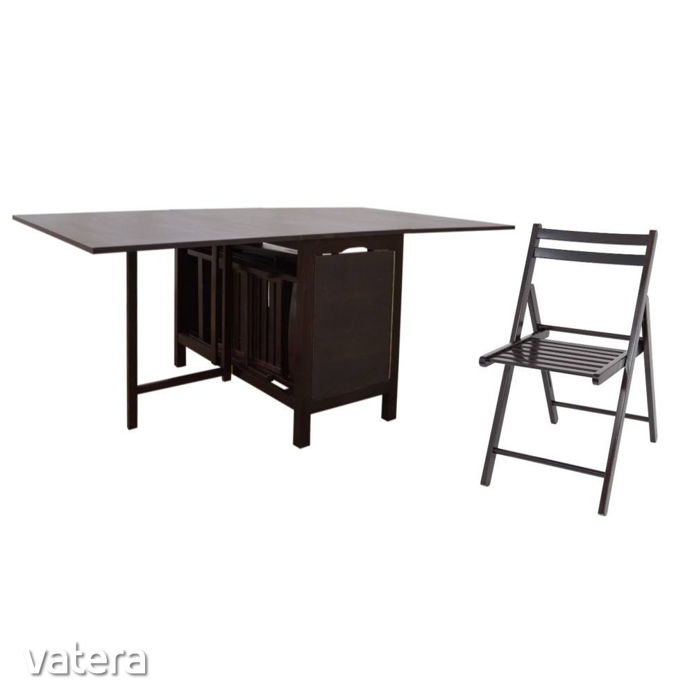 عظم أداة حافة  Összecsukható asztal szett 6 székkel wenge, 2C - Vatera.hu