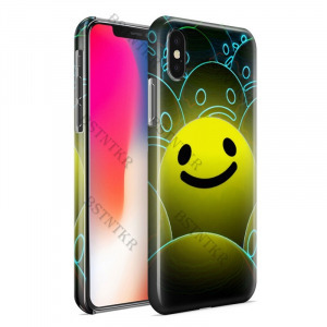 Smiley mintás Huawei Y6 II telefontok tok hátlap védőtok 22 - bb