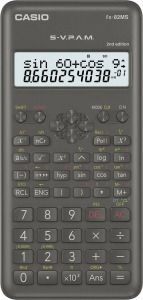Casio FX-82MS-2 Iskolai számológép Elemekről üzemeltetett Fekete Kijelző (számjegy): 12