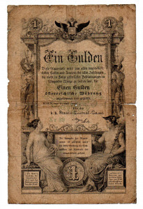 1 Gulden Államjegy 1866