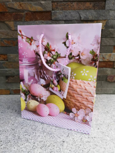 Húsvéti dísztasak Ajándék papír tasak Húsvéti dekor 23x18 cm