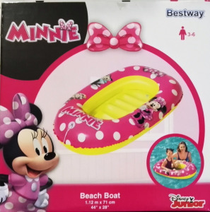 Új Bestway Disney Minnie babacsónak 112x71cm felfújható baba csónak