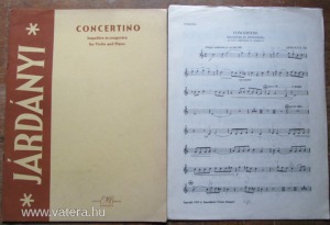 Járdányi Pál :CONCERTINO Hegedűre és Zongorára