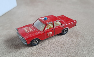 Matchbox Lesney Superfast 59. Ford Galaxie Fire Chief Car 1970-ből