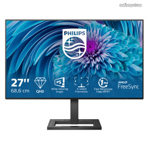 PHILIPS IPS monitor 27 275E2FAE, 2560x1440, 16:9, 350cd/m2, 1ms, DisplayPort/2xHDMI, hangszóró