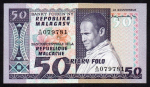 Madagaszkár 50 frank UNC 1974