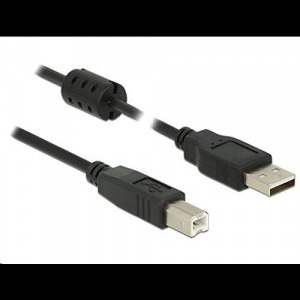 Delock 84895 USB 2.0 A > USB 2.0 B kábel, 1 m, fekete (84895)