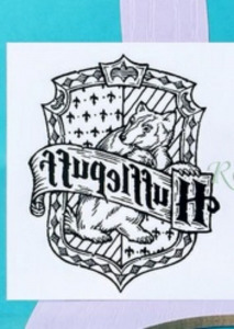 Hugrabug ideiglenes tetoválás - Harry Potter - ÚJ