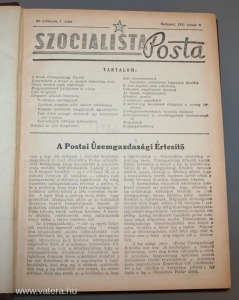 Szocialista posta folyóirat teljes 1951. évfolyama bekötve, v7050