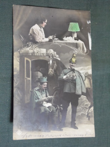 Képeslap, Első világháború,katona,honvéd,huszár levél, Márki István,  1917