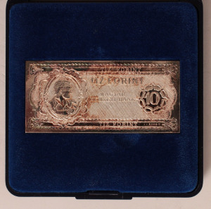 10 Ft 1946-os mintájára ezüsttömb Ag.999 48,06g eredeti dobozában Kép