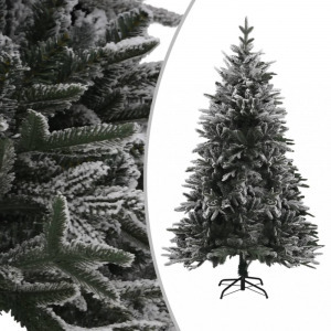 PVC és PE műkarácsonyfa pelyhes hóval 210 cm