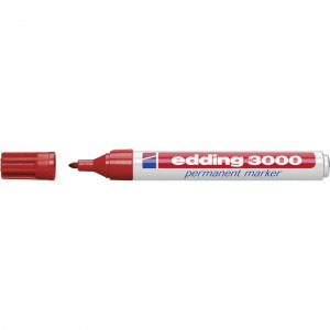 Edding edding 3000 4-3000-1-1002 Permanent marker Piros Vízálló: Igen