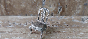 Miniatűr ezüst szék
