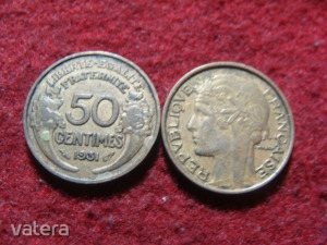 Francia réz 50 centimes 1931     4/138 (meghosszabbítva: 3269047175) - Vatera.hu Kép