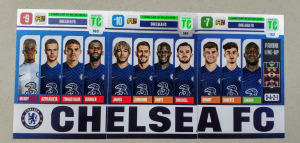 Chelsea Line Up Eleven három focis kártya Panini Top Class 2022