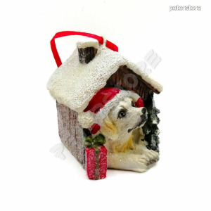 Karácsonyi dísz - Labrador Kutya Házban