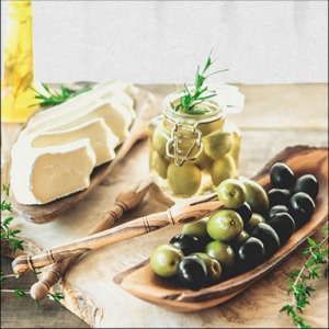 Olives and Cheese papírszalvéta 33x33cm, 20db-os